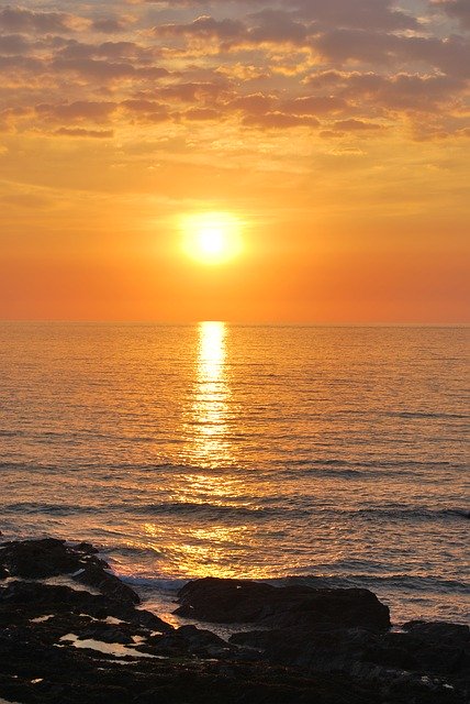 Free download Sunset Cornwall -  free photo or picture to be edited with GIMP online image editor