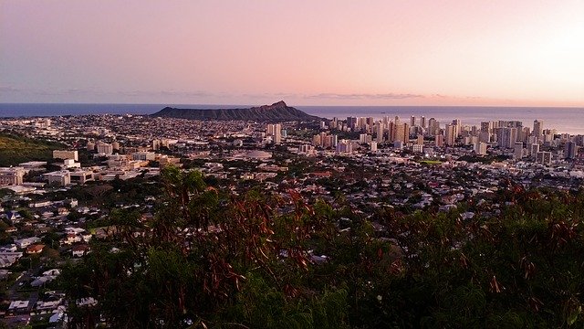 免费下载日落檀香山 - 使用 GIMP 在线图像编辑器编辑的免费照片或图片