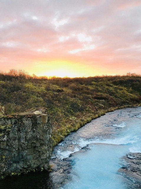 Free download Sunset Iceland Landscape -  free photo or picture to be edited with GIMP online image editor