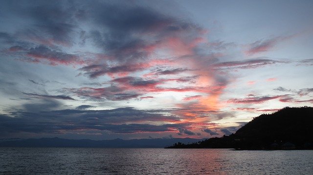 Free download Sunset Lake Kivu -  free photo or picture to be edited with GIMP online image editor