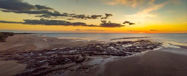 Free download Sunset Lee Point Beach Darwin -  free photo or picture to be edited with GIMP online image editor