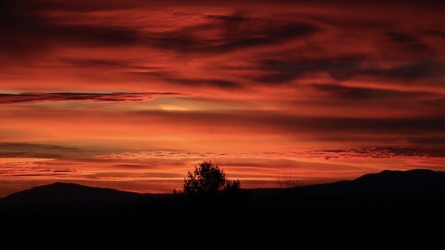 Free download sunset mountains nature clouds free picture to be edited with GIMP free online image editor