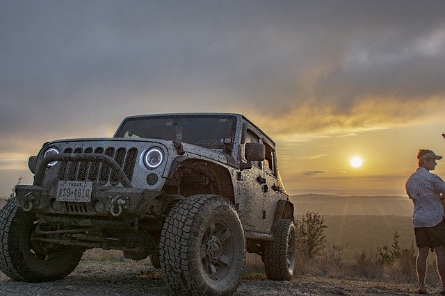 Free download Sunset Off-Road Jeep -  free photo or picture to be edited with GIMP online image editor