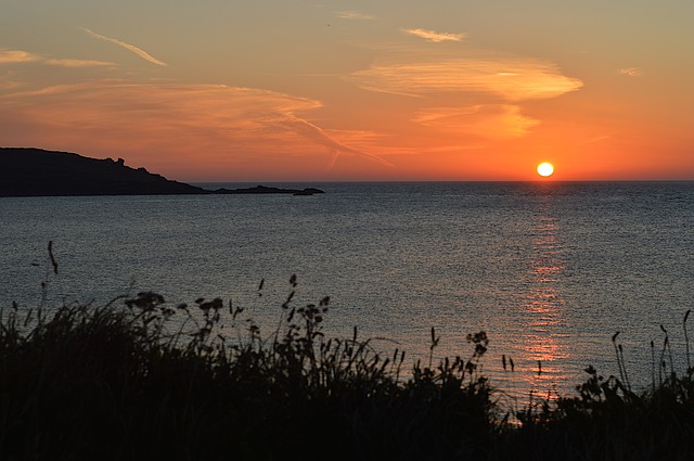 Free download sunset porthmeor st ives cornwall free picture to be edited with GIMP free online image editor