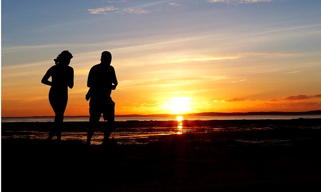 Free download Sunset Race Couple -  free photo or picture to be edited with GIMP online image editor