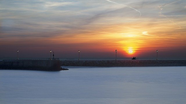 Free download Sunset Scheveningen Sea Evening -  free photo or picture to be edited with GIMP online image editor