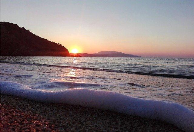 Free download Sunset Sea Greece -  free photo or picture to be edited with GIMP online image editor