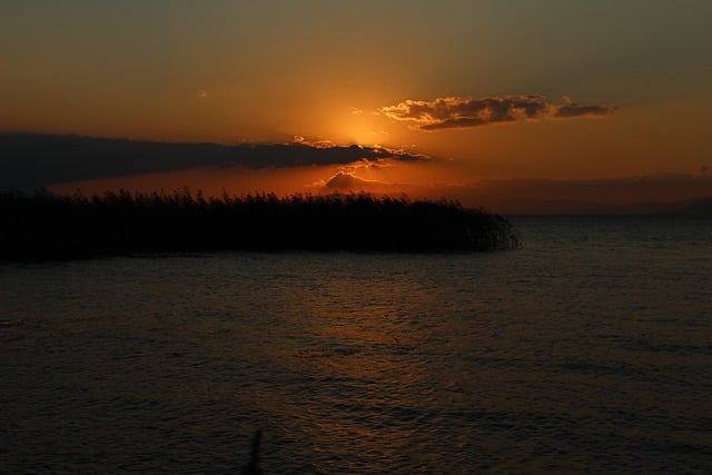 Free download sunset sea island sky clouds free picture to be edited with GIMP free online image editor