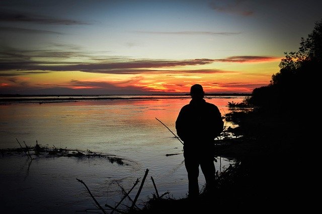 Free download Sunset Silhouette River -  free photo or picture to be edited with GIMP online image editor