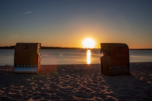 Free download Sunset Summer Laboe Baltic -  free photo or picture to be edited with GIMP online image editor