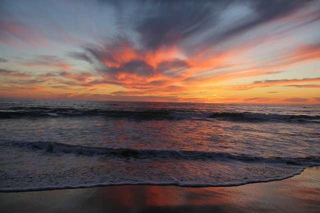 Free download Sunset Venice Beach California -  free photo or picture to be edited with GIMP online image editor