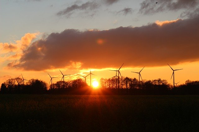 Free download Sunset Windräder Wind Power -  free photo or picture to be edited with GIMP online image editor