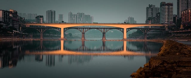 Free download sunshine bridge mirror tuojiang free picture to be edited with GIMP free online image editor