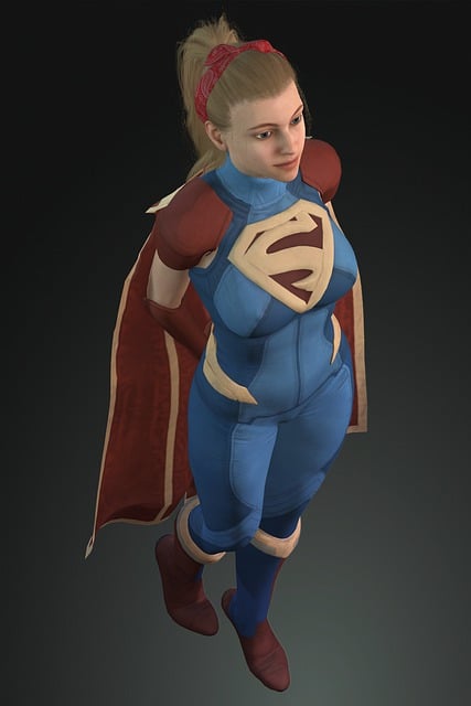 Free download super girl game character suit hero free picture to be edited with GIMP free online image editor