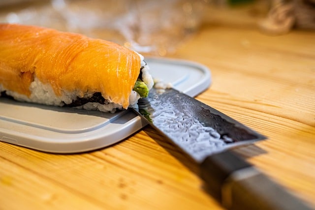 Free download sushi salmon japanese knife free picture to be edited with GIMP free online image editor