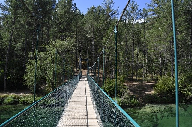 Free download Suspension Bridge Tajo River -  free photo or picture to be edited with GIMP online image editor