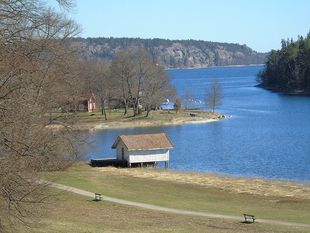 Free download Sweden Tyresö Boathouse -  free photo or picture to be edited with GIMP online image editor