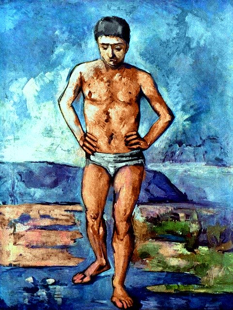 Free download Swimmer Cezanne Paul Oil -  free illustration to be edited with GIMP free online image editor