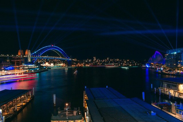 Free download Sydney Cahill Expressway Night -  free photo or picture to be edited with GIMP online image editor