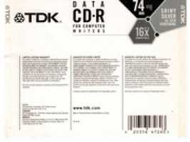 Free download TDK- 650 MB CD-R label free photo or picture to be edited with GIMP online image editor