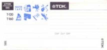 Free download TDK Video Cassete Recorder Label Sticker VHS free photo or picture to be edited with GIMP online image editor