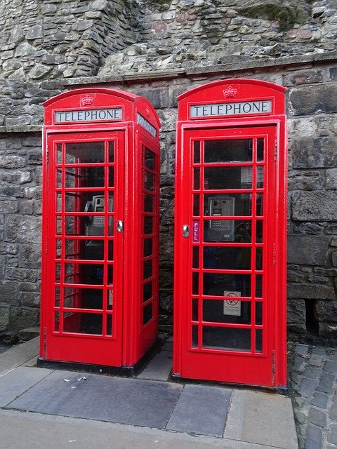 Free download Telephone Booths Phone Red -  free photo or picture to be edited with GIMP online image editor