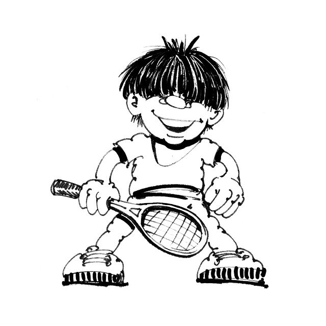 Free download Tennis Boy Sport Play -  free illustration to be edited with GIMP free online image editor