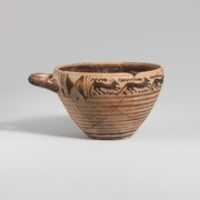 Free download Terracotta one-handled skyphos (deep drinking cup) free photo or picture to be edited with GIMP online image editor