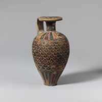 Free download Terracotta pointed aryballos (oil flask) free photo or picture to be edited with GIMP online image editor