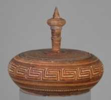 Free download Terracotta pyxis (box with lid) free photo or picture to be edited with GIMP online image editor