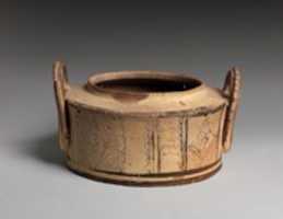 Free download Terracotta pyxis (cylindrical box) free photo or picture to be edited with GIMP online image editor