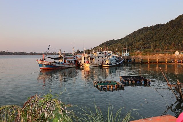 Free download Thailand Bay Fishing Boats -  free photo or picture to be edited with GIMP online image editor