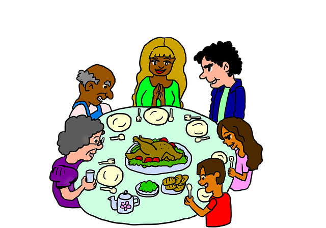 Free download Thanksgiving Dinner Family -  free illustration to be edited with GIMP free online image editor