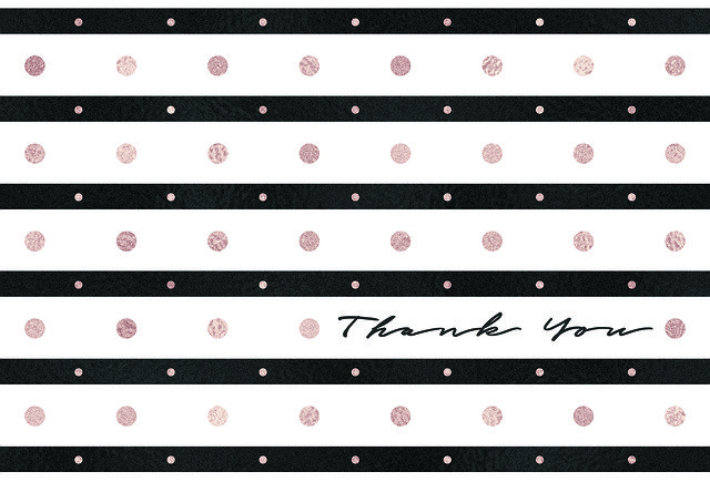 Free download Thank You Card Postcard Polka -  free illustration to be edited with GIMP free online image editor