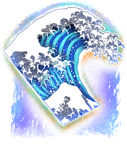 Free download The Great Wave Kanagawa Tidal -  free illustration to be edited with GIMP free online image editor