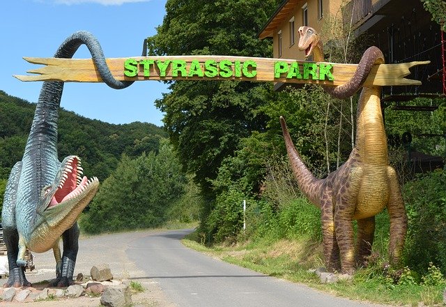 Free download Theme Park Dinosaur Prehistoric -  free photo or picture to be edited with GIMP online image editor