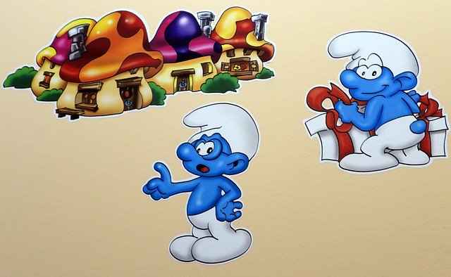 Free download The Smurfs Wall Decal ChildrenS -  free illustration to be edited with GIMP free online image editor