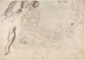 Free download Three Men Fighting; Study of a Nude Figure Supported by Another (recto); Studies of a Figure with Left Arm Upraised, a Leg, and Putti with Foliage (verso) free photo or picture to be edited with GIMP online image editor