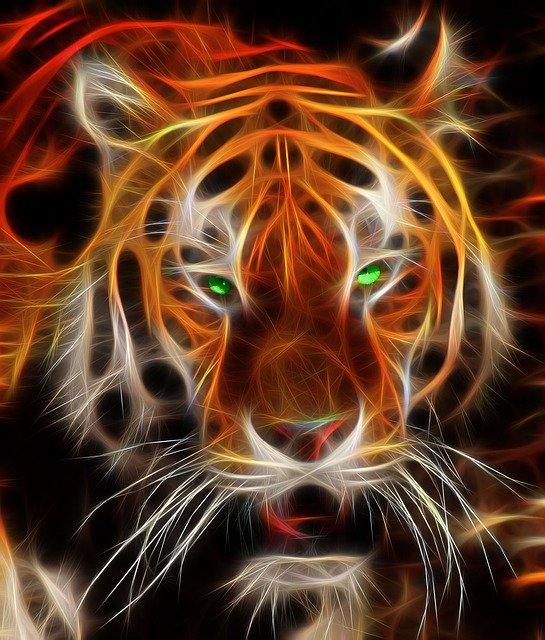 Free download Tiger Portrait Predator -  free illustration to be edited with GIMP free online image editor
