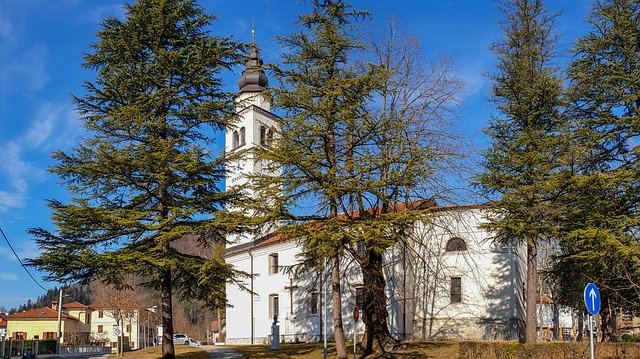 Free download Tolmin Church Tree -  free photo or picture to be edited with GIMP online image editor