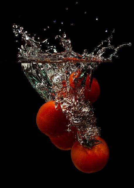 Free download Tomatoes Splash Water -  free photo or picture to be edited with GIMP online image editor