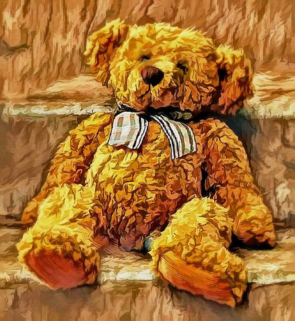 הורדה חינם Toy Bear Teddy - איור חינם לעריכה עם עורך תמונות מקוון בחינם של GIMP