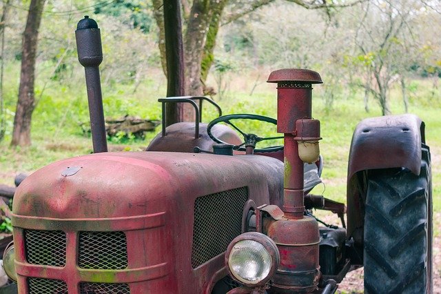 Free download Tractor Red Vehicle -  free photo or picture to be edited with GIMP online image editor