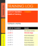 Free download Training Log Template DOC, XLS or PPT template free to be edited with LibreOffice online or OpenOffice Desktop online