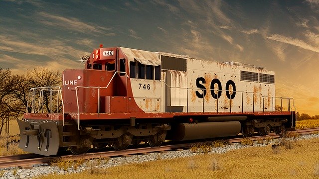 Descarga gratuita de la plantilla de fotos de Transporte de locomotoras de trenes para editar con el editor de imágenes en línea GIMP