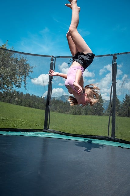 Free download trampoline hop girl outdoors move free picture to be edited with GIMP free online image editor