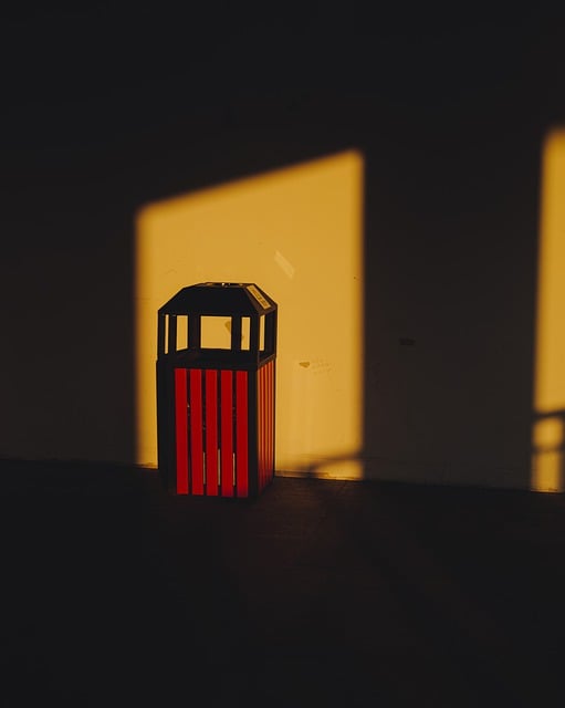 Free download trash can sunset light and shadow free picture to be edited with GIMP free online image editor