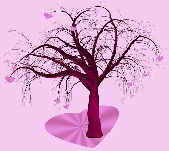 Free download Tree Hearts Love -  free illustration to be edited with GIMP free online image editor