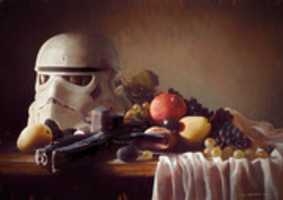 Free download trooper_helmet_on_still_life_by_fantasio_deednqs-fullview free photo or picture to be edited with GIMP online image editor