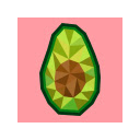 Tropical Low Poly Avocado Theme  screen for extension Chrome web store in OffiDocs Chromium